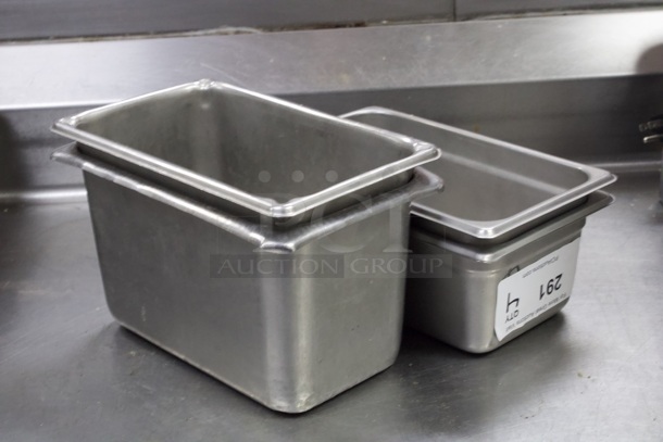 NICE! Set Of (4) Stainless Steel 1/4 Pans - (2) 6" Deep, (2) 4" Deep. 4x Your Bid - Image 2 of 8