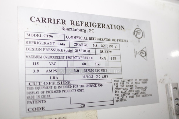 Carrier Refrigeration CT96 Countertop Merchandiser, 5.9cu Feet Refrigerator, Includes 3 Shelves. In Working Order. - Image 4 of 4