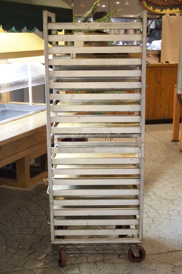 Rolling Sheet / Bun Pan Rack With 9 Sheet Pans, (1) Box Clear LD Poly Bags and (1) Box Bag Twist Ties - Image 3 of 3
