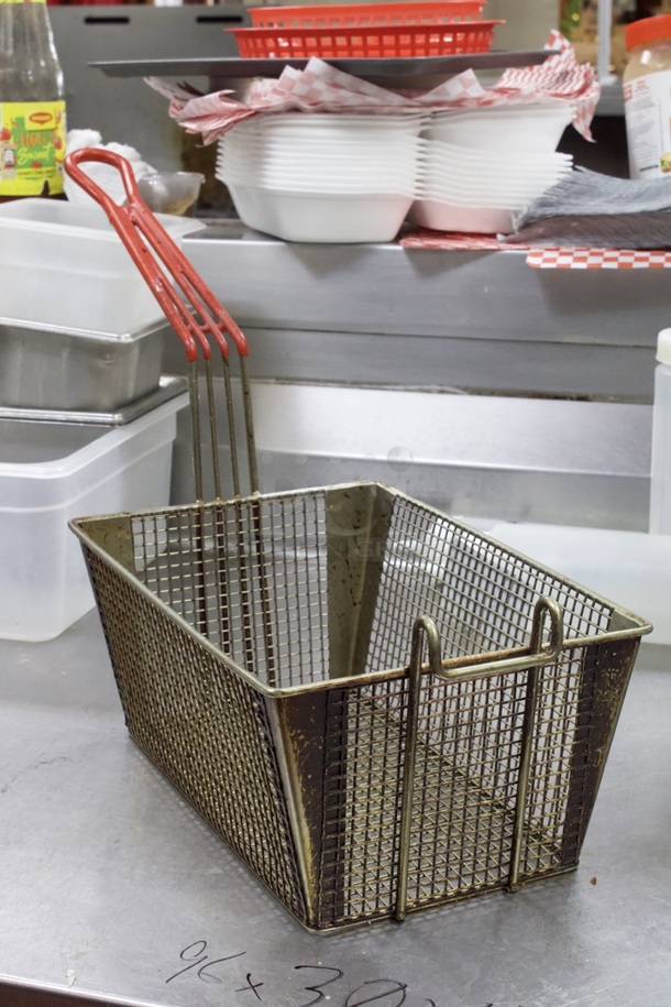 Set of (3) 13"x5" Fry Baskets, Red Handle. 3x Times Your Bid - Image 5 of 6