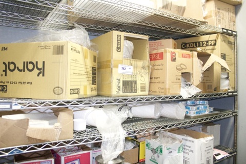 2 Shelves Full Of To-Go Containers.