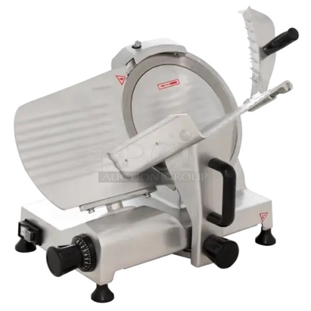BRAND NEW, NEVER USED!! Universal HBS-250 10" Manual Gravity Feed Meat Slicer - 1/4 hp - Image 3 of 11