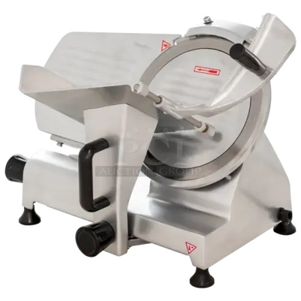BRAND NEW, NEVER USED!! Universal HBS-250 10" Manual Gravity Feed Meat Slicer - 1/4 hp - Image 4 of 11