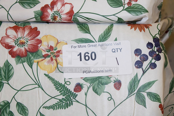 AWESOME! 34in x 34in Restaurant Table With Standard Column With Cross-Base & Flower Pattern Table Cloth. - Image 5 of 5