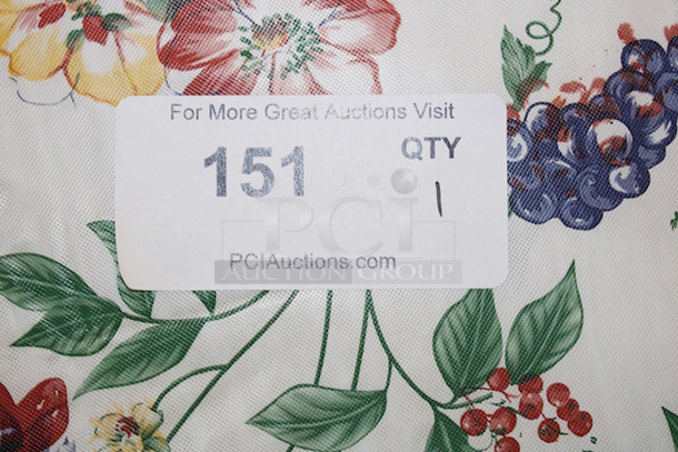 AWESOME! 34in x 34in Restaurant Table With Standard Column With Cross-Base & Flower Pattern Table Cloth. - Image 5 of 5