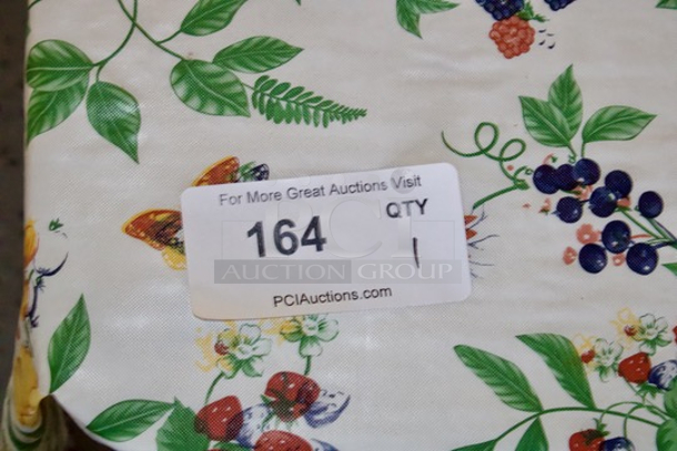 AWESOME! 48in x 30in Restaurant Table With Standard Column With Cross-Base & Flower Pattern Table Cloth. - Image 7 of 7