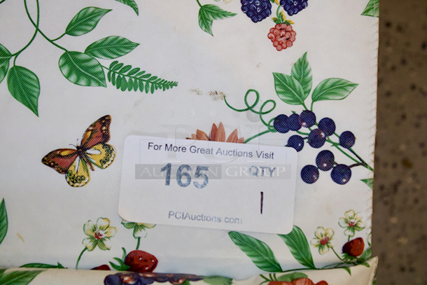 AWESOME! 48in x 30in Restaurant Table With Standard Column With Cross-Base & Flower Pattern Table Cloth. - Image 7 of 7