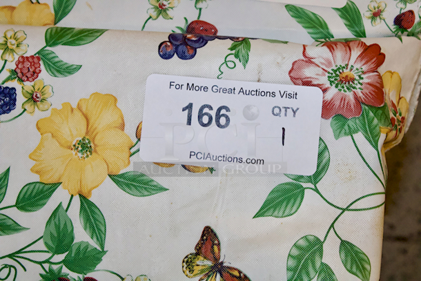 AWESOME! 48in x 30in Restaurant Table With Standard Column With Cross-Base & Flower Pattern Table Cloth. - Image 7 of 7