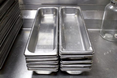 Vigor 1/2 Size Long 2 1/2" Deep Anti-Jam Stainless Steel Steam Table / Hotel Pan - 22 Gauge. 18x Your Bid