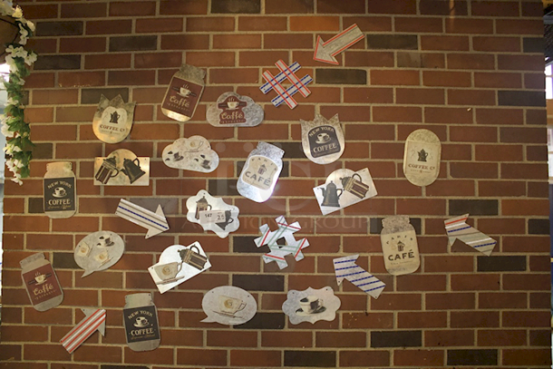 COFFEE & ARROWS!! Metal Wall Signs Attached With Adhesive. 25x Your Bid - Image 1 of 2