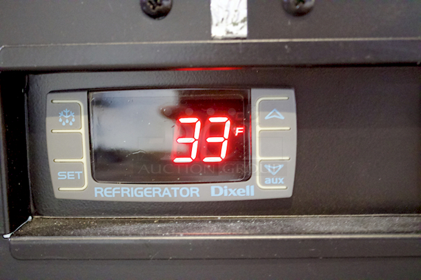 LIKE NEW! Cooler Depot UUC 48R-E-HC Solid 2-Door Under Counter Refrigerator On Commercial Casters With PVC Coated Shelf. Tested In Perfect Working Order. 
 - Image 6 of 8