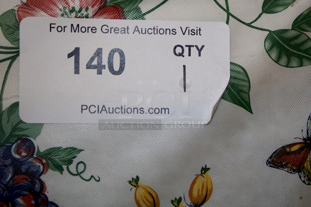 34in x 34in Restaurant Table With Standard Column Base & Flower Pattern Table Cloth.   - Image 5 of 5