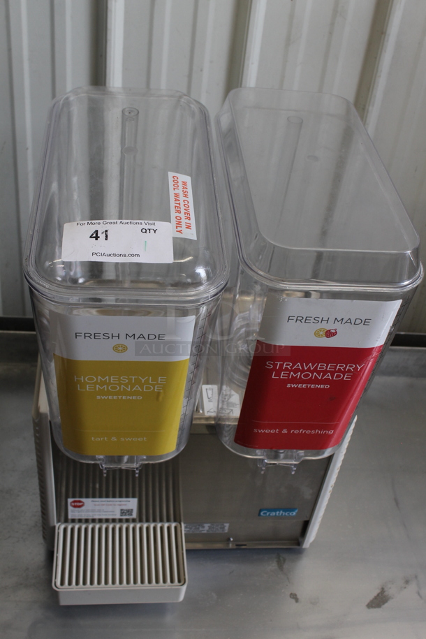 Crathco D25-4 Stainless Steel Commercial Countertop 2 Hopper Refrigerated Beverage Machine. 115 Volts, 1 Phase. Tested and Powers On But Does Not Get Cold - Image 1 of 5