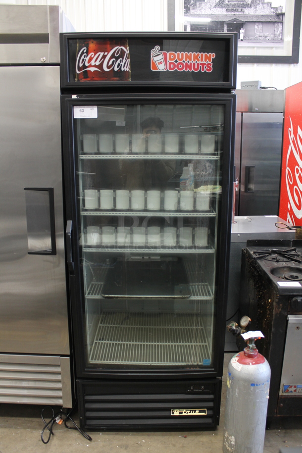 2013 True GDM-26EM-LD ENERGY STAR Metal Commercial Single Door Reach In Cooler Merchandiser w. Poly Coated Racks. 115 Volts, 1 Phase. Tested and Working! - Image 1 of 5
