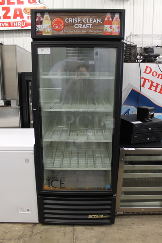 2014 True GDM-26-LD ENERGY STAR Metal Commercial Single Door Reach In Cooler Merchandiser w/ Poly Coated Racks. 115 Volts, 1 Phase. Tested and Working!