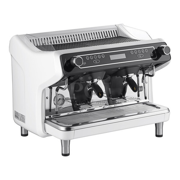 BRAND NEW SCRATCH AND DENT! 2021 Gaggia La GIUSTA 2GR Stainless Steel Commercial Countertop 2 Group Automatic Tall Espresso Machine w/ 3 Portafilters and 2 Steam Wands. 220 Volts, 1 Phase.  Tested and Working! - Image 1 of 11