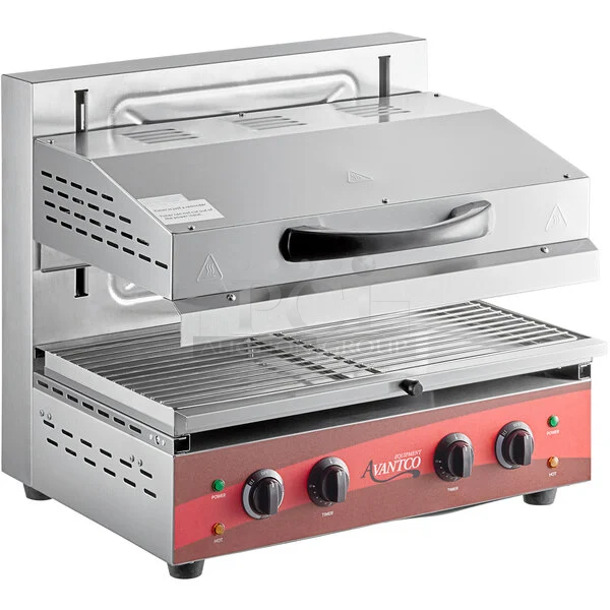 BRAND NEW SCRATCH AND DENT!  2023 Avantco 177SAL23M Stainless Steel Commercial Countertop Electric Powered Salamander. 208/240 Volts, 1 Phase.  - Image 1 of 8