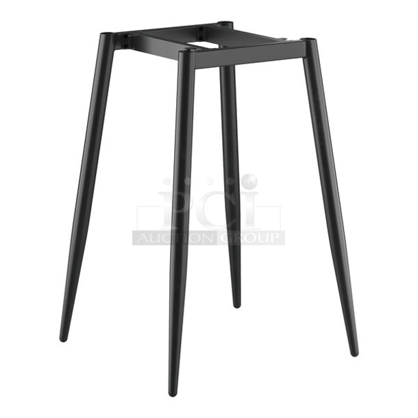 2 BRAND NEW SCRATCH AND DENT! Lancaster Table & Seating 349MCM3030S Mid-Century 30" x 30" Black Standard Height Table Base. 2 Times Your Bid! - Image 1 of 4