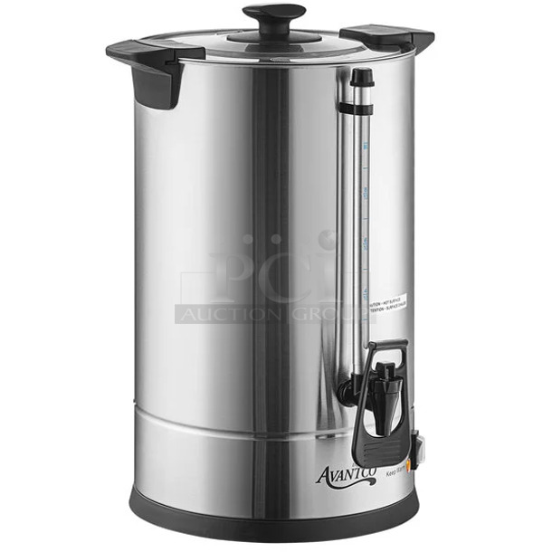 BRAND NEW SCRATCH AND DENT! Avantco 177CU100ETL Stainless Steel Commercial Countertop Coffee Maker. 120 Volts, 1 Phase.  - Image 1 of 6