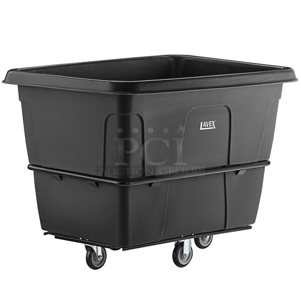 BRAND NEW SCRATCH AND DENT! Lavex 475CT20120BK 20 Cubic Foot Black Cube Truck (1200 lb. Capacity) - Image 1 of 3