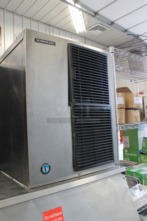 Hoshizaki KM-660MAJ Stainless Steel Commercial Ice Machine Head on Commercial Bin. 115 Volts, 1 Phase.  - Image 4 of 7