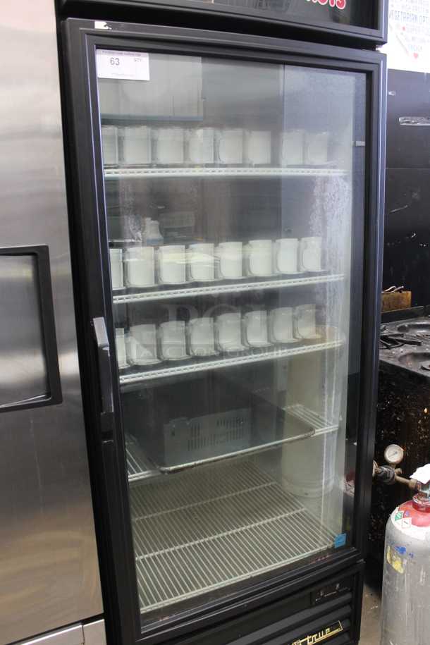 2013 True GDM-26EM-LD ENERGY STAR Metal Commercial Single Door Reach In Cooler Merchandiser w. Poly Coated Racks. 115 Volts, 1 Phase. Tested and Working! - Image 3 of 5