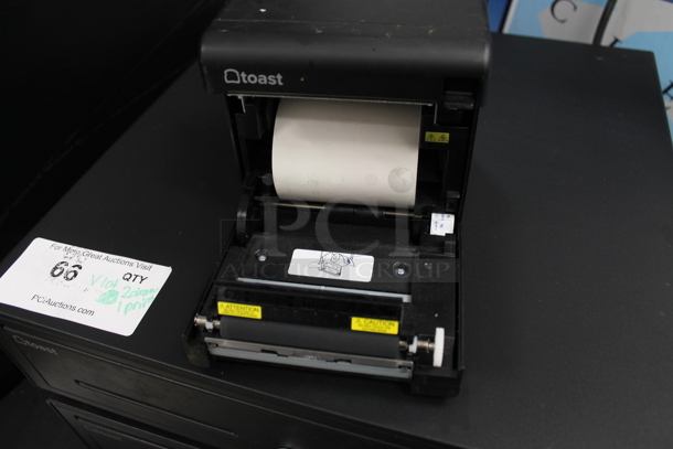 ALL ONE MONEY! Lot of 2 Toast Black Metal Cash Drawers and Toast TP20 Receipt Printer - Image 4 of 5