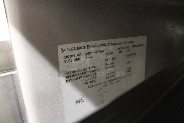 Delfield 406P-STAR4 Stainless Steel Commercial Single Door Undercounter Cooler. 115 Volts, 1 Phase. Cannot Test Due To Cut Power Cord - Image 3 of 3
