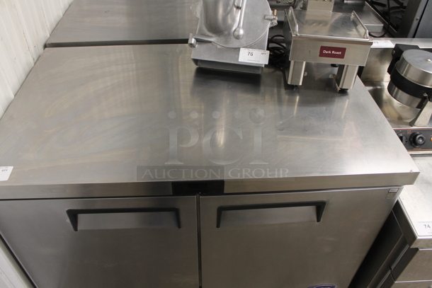 2021 Atosa MGF8402GR Stainless Steel Commercial 2 Door Undercounter Cooler. 115 Volts, 1 Phase. Tested and Working! - Image 2 of 5