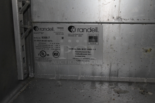Randell 9305-7 Stainless Steel Commercial Prep Table. 115 Volts, 1 Phase. Tested and Working! - Image 5 of 5