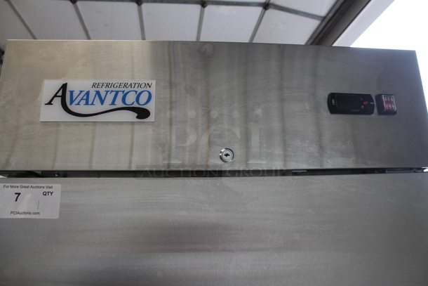 BRAND NEW SCRATCH AND DENT! 2023 Avantco 178A19RHC Stainless Steel Commercial Single Door Reach In Cooler w/ Poly Coated Racks. 115 Volts, 1 Phase.  Tested and Working! - Image 4 of 7