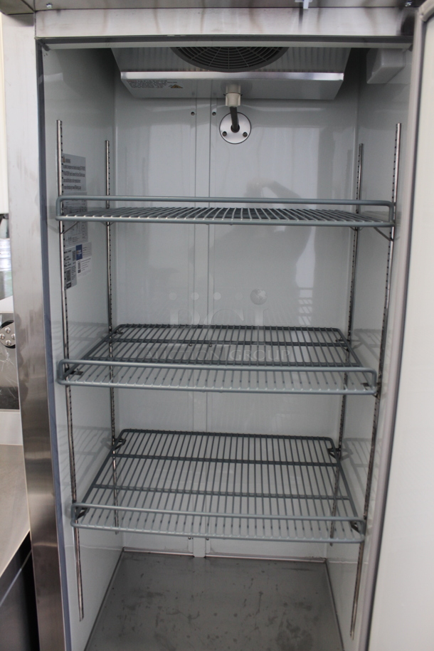 BRAND NEW SCRATCH AND DENT! 2023 Avantco 178A19RHC Stainless Steel Commercial Single Door Reach In Cooler w/ Poly Coated Racks. 115 Volts, 1 Phase.  Tested and Working! - Image 6 of 7