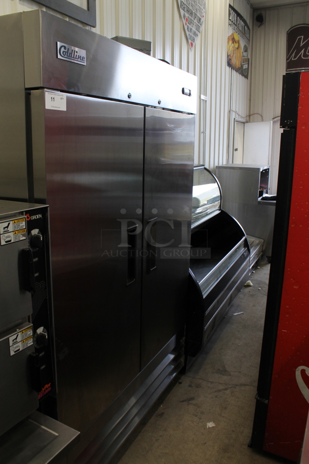 2023 Coldline C-2RX Stainless Steel Commercial 2 Door Reach In Cooler w/ Poly Coated Racks. 115 Volts, 1 Phase. Tested and Working! - Image 2 of 7