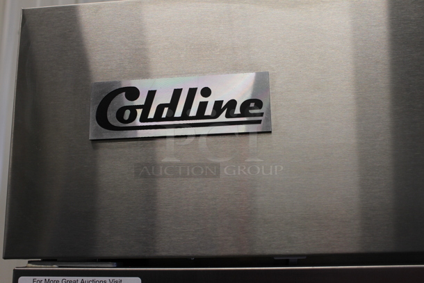 2023 Coldline C-2RX Stainless Steel Commercial 2 Door Reach In Cooler w/ Poly Coated Racks. 115 Volts, 1 Phase. Tested and Working! - Image 4 of 7