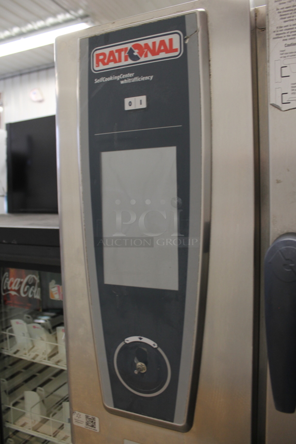 2 2013 Rational Stainless Steel Commercial Combitherm Self Cooking Center Convection Ovens on Commercial Casters. Top Model: SCC WE 62. Bottom Model: SCC WE 102. 480 Volts, 3 Phase. 2 Times Your Bid!
 - Image 3 of 8