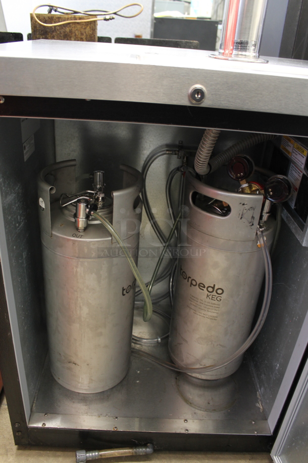 Beverage Air DD36HC-1-B Stainless Steel Commercial Direct Draw Kegerator w/ 2 Tap Beer Tower and 2 Kegs. 115 Volts, 1 Phase. Tested and Powers On But Does Not Get Cold - Image 6 of 7