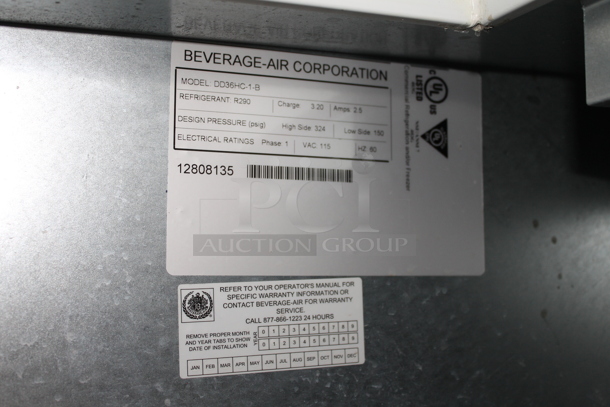 Beverage Air DD36HC-1-B Stainless Steel Commercial Direct Draw Kegerator w/ 2 Tap Beer Tower and 2 Kegs. 115 Volts, 1 Phase. Tested and Powers On But Does Not Get Cold - Image 7 of 7