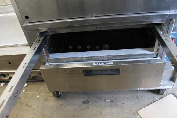 Duke Stainless Steel Commercial Prep Table w/ 2 Drawers. Tested and Powers On But Does Not Get Cold - Image 4 of 9