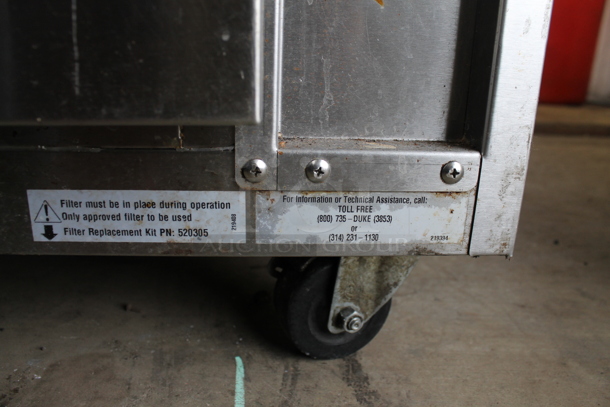 Duke Stainless Steel Commercial Prep Table w/ 2 Drawers. Tested and Powers On But Does Not Get Cold - Image 9 of 9