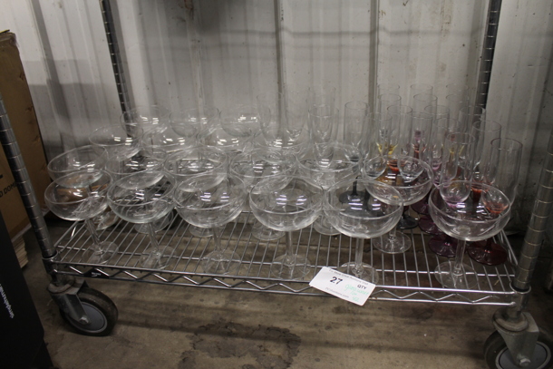 ALL ONE MONEY! Lot of 42 Various Glasses Including Champagne Glasses. - Image 2 of 6