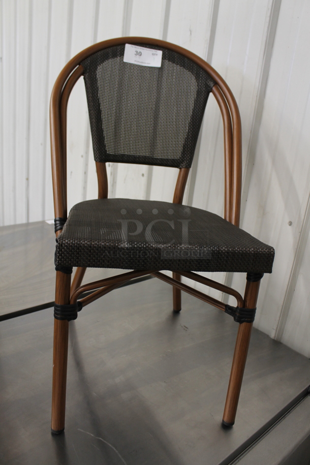 BRAND NEW SCRATCH AND DENT! Wicker Style Dining Height Chair. - Image 1 of 5