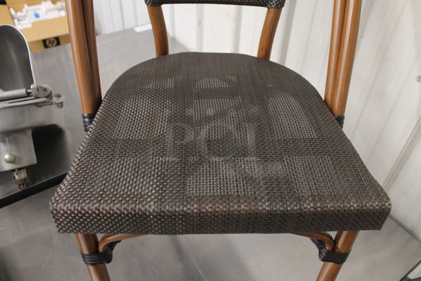 BRAND NEW SCRATCH AND DENT! Wicker Style Dining Height Chair. - Image 3 of 5