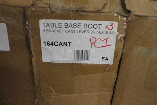 BRAND NEW SCRATCH AND DENT! 3 Lancaster Table & Seating 164CANT Table Base Boot Cantilever Metal Table Bracket - Image 3 of 7