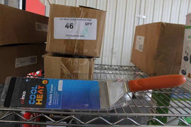 2 Boxes of 12 BRAND NEW IN BOX! Winco Cool Heat Stainless Steel Spatulas. 2 Times Your Bid! - Image 2 of 6