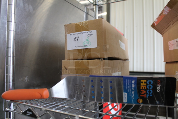 2 Boxes of 12 BRAND NEW IN BOX! Winco Cool Heat Stainless Steel Spatulas. 2 Times Your Bid! - Image 2 of 6