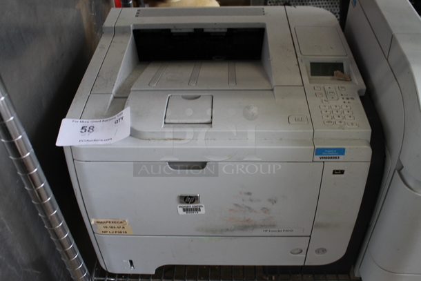 HP LaserJet P3015 Metal Countertop Printer. 100-127 Volts, 1 Phase. - Image 1 of 4