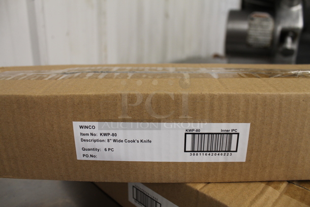 Boxes of 12 BRAND NEW IN BOX! Winco Stal KWP-80 Stainless Steel 8" Chef Knife. 2 Times Your Bid! - Image 4 of 4