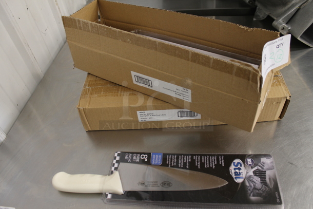 Boxes of 12 BRAND NEW IN BOX! Winco Stal KWP-80 Stainless Steel 8" Chef Knife. 2 Times Your Bid! - Image 2 of 4
