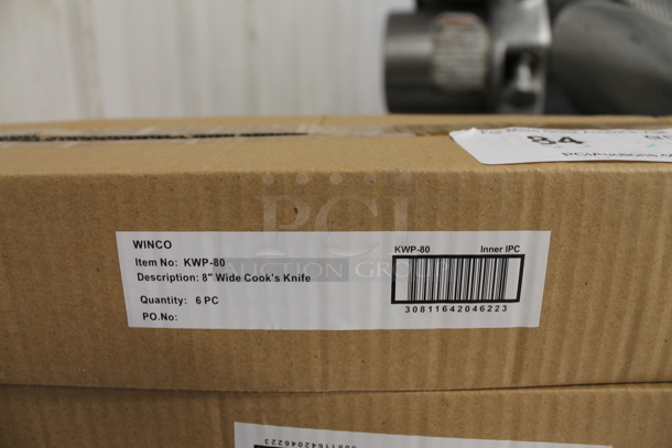 Boxes of 12 BRAND NEW IN BOX! Winco Stal KWP-80 Stainless Steel 8" Chef Knife. 2 Times Your Bid! - Image 4 of 4