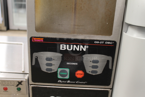 Bunn G9-2T DBC Stainless Steel Commercial Coffee Bean Grinder. 120 Volts, 1 Phase. Tested and Working!  - Image 3 of 6